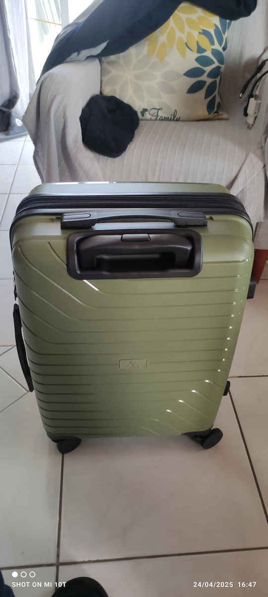 Lavor Cabin Hard Gray Suitcase with 4 Wheels Height 55cm