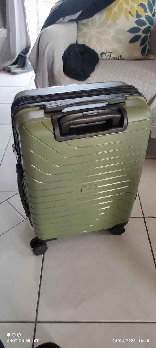 Lavor Cabin Hard Gray Suitcase with 4 Wheels Height 55cm