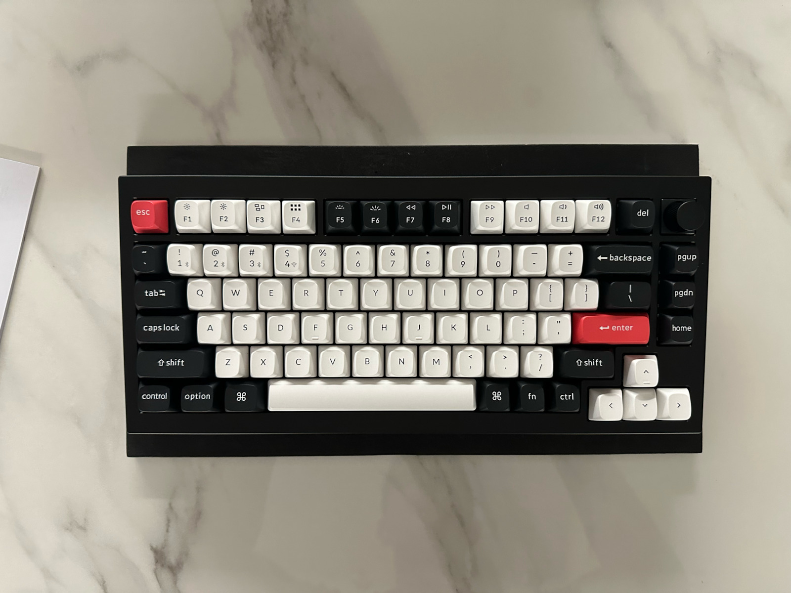 Keychron Q1H-M1 HE QMK Q1H-M1 Wireless Gaming Mechanical Keyboard 75% with Gateron Double-Rail Magnetic Purple Switches and RGB Lighting (English US) Carbon Black