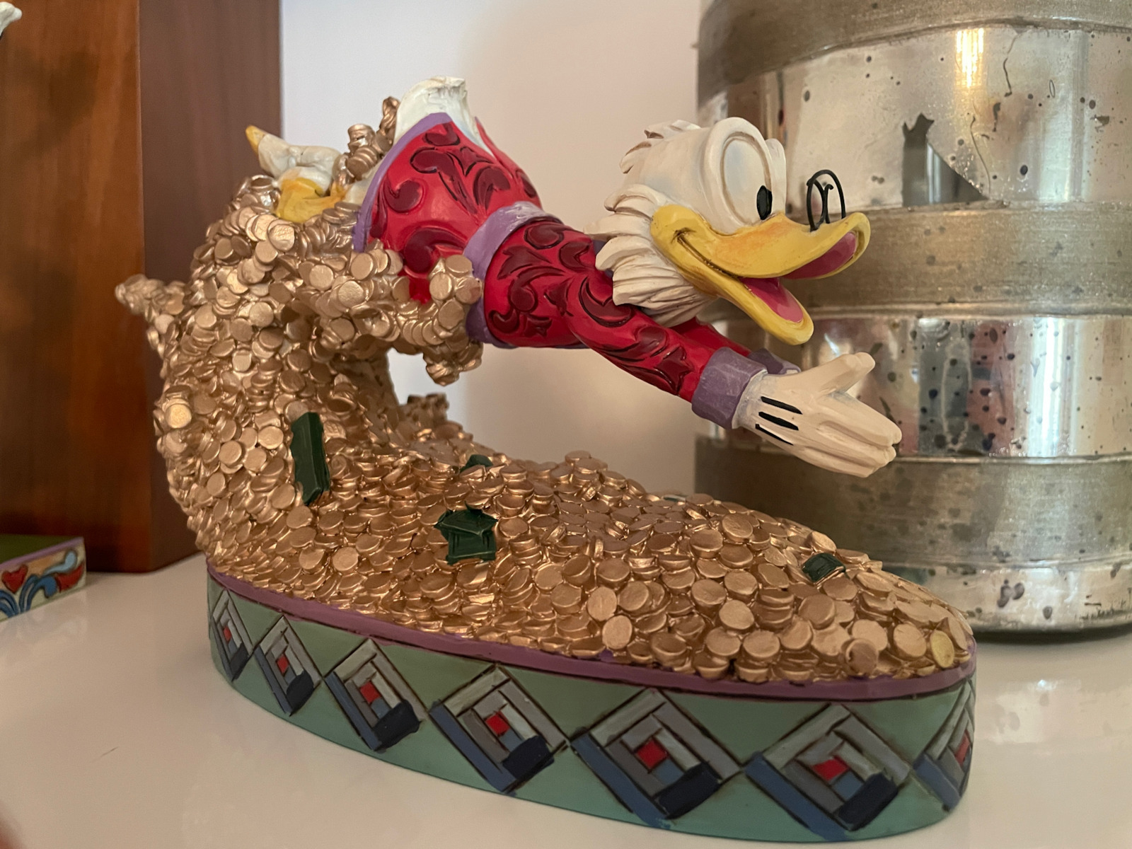 Enesco Disney Scrooge McDuck Schatztauchen Figur 13cm
