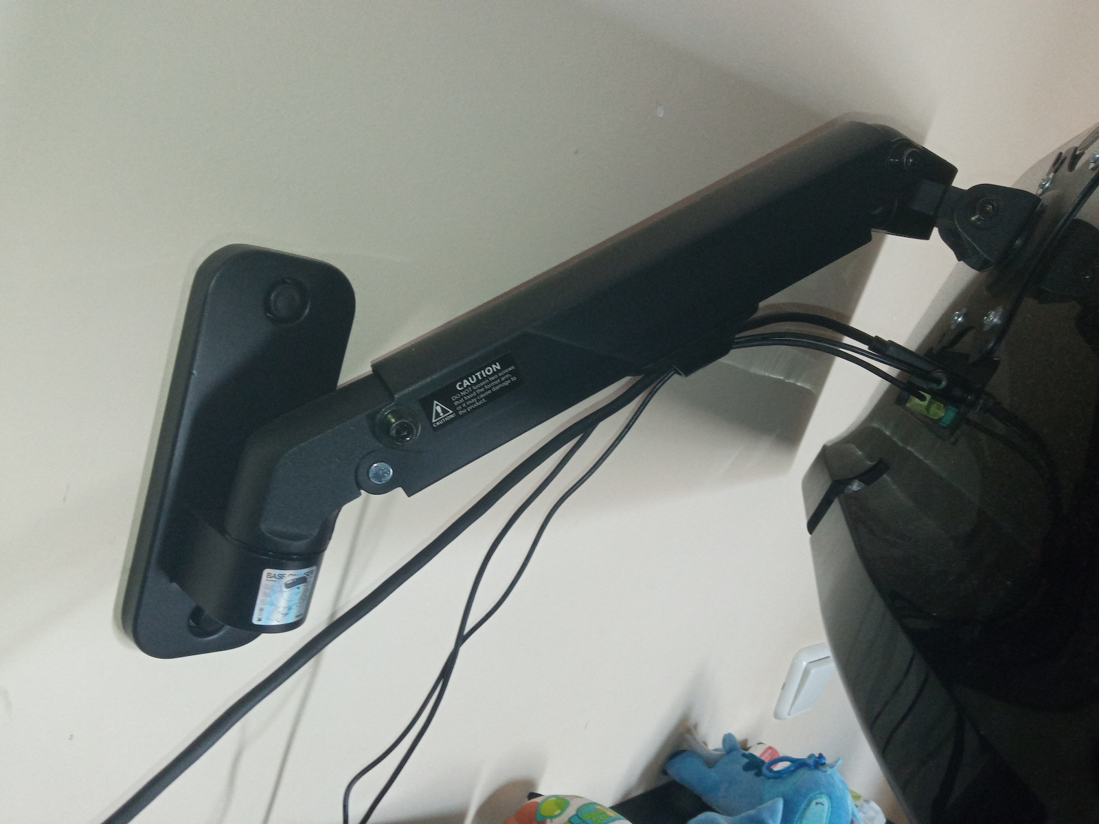 Brateck Wandmontiert Halterung Monitor bis 27" mit Arm (LDA38-111)