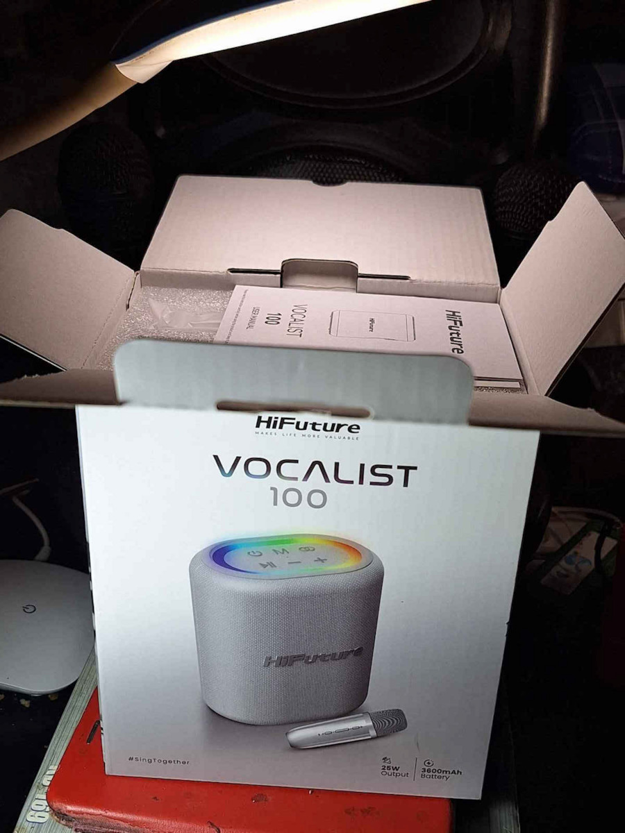 HiFuture Karaoke Speaker with Wireless Microphone and Lighting Effects Vocalist 100 Black