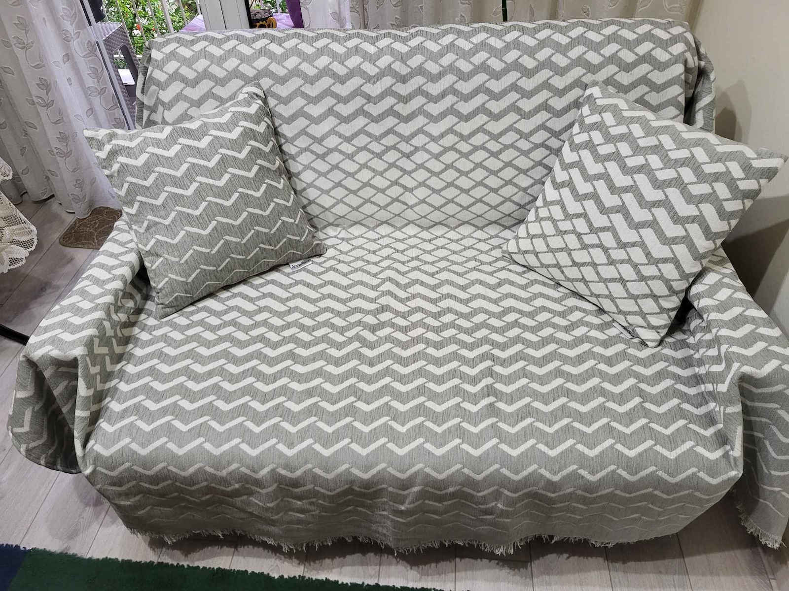 Anna Riska 1447 Ριχτάρι Πολυθρόνας Δύο 'Οψεων Chenille 150x180εκ. Wenge 428527