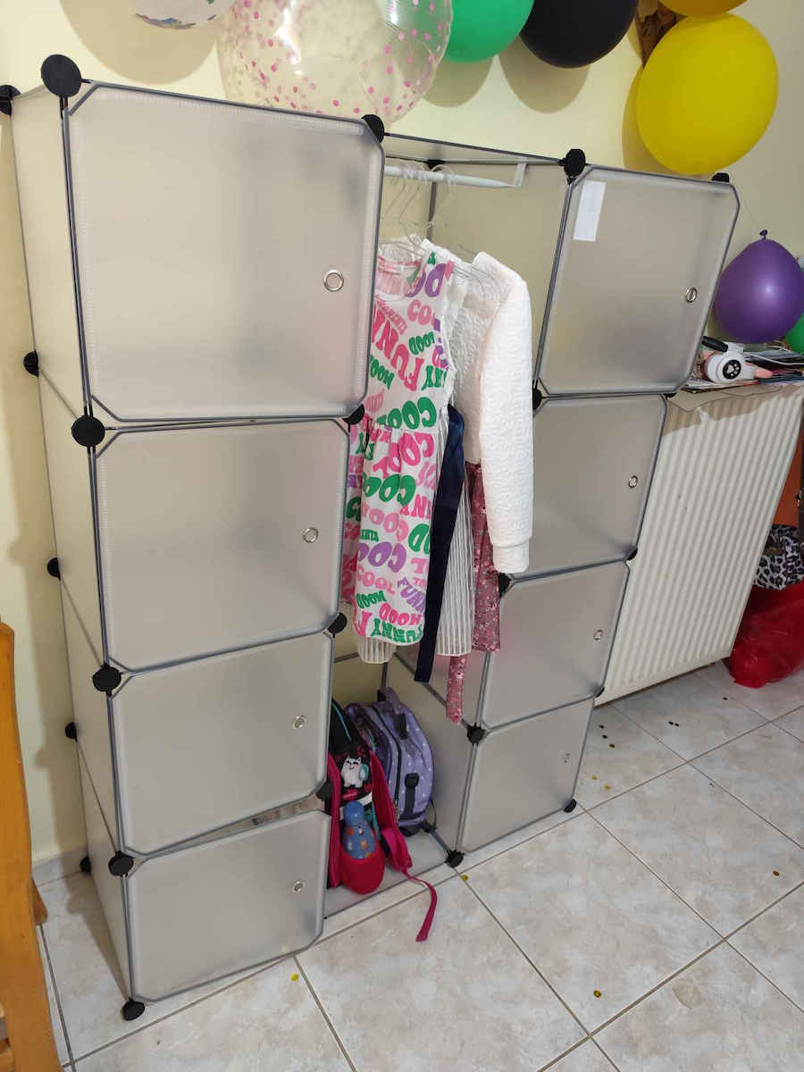 Triple Door Wardrobe White 115x37x150cm