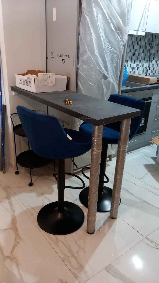 Hocker Bar mit Rückenlehne & Höhenverstellbar Blue velvet 2Stück 47x37x86-106cm