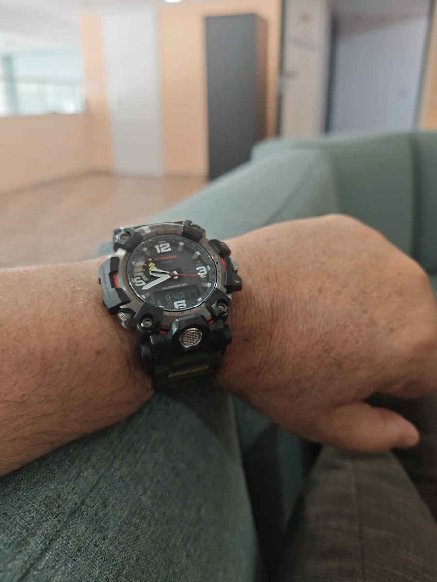 Casio G-Shock Mudmaster Men's Watch 55mm Solar with Green Rubber Strap
