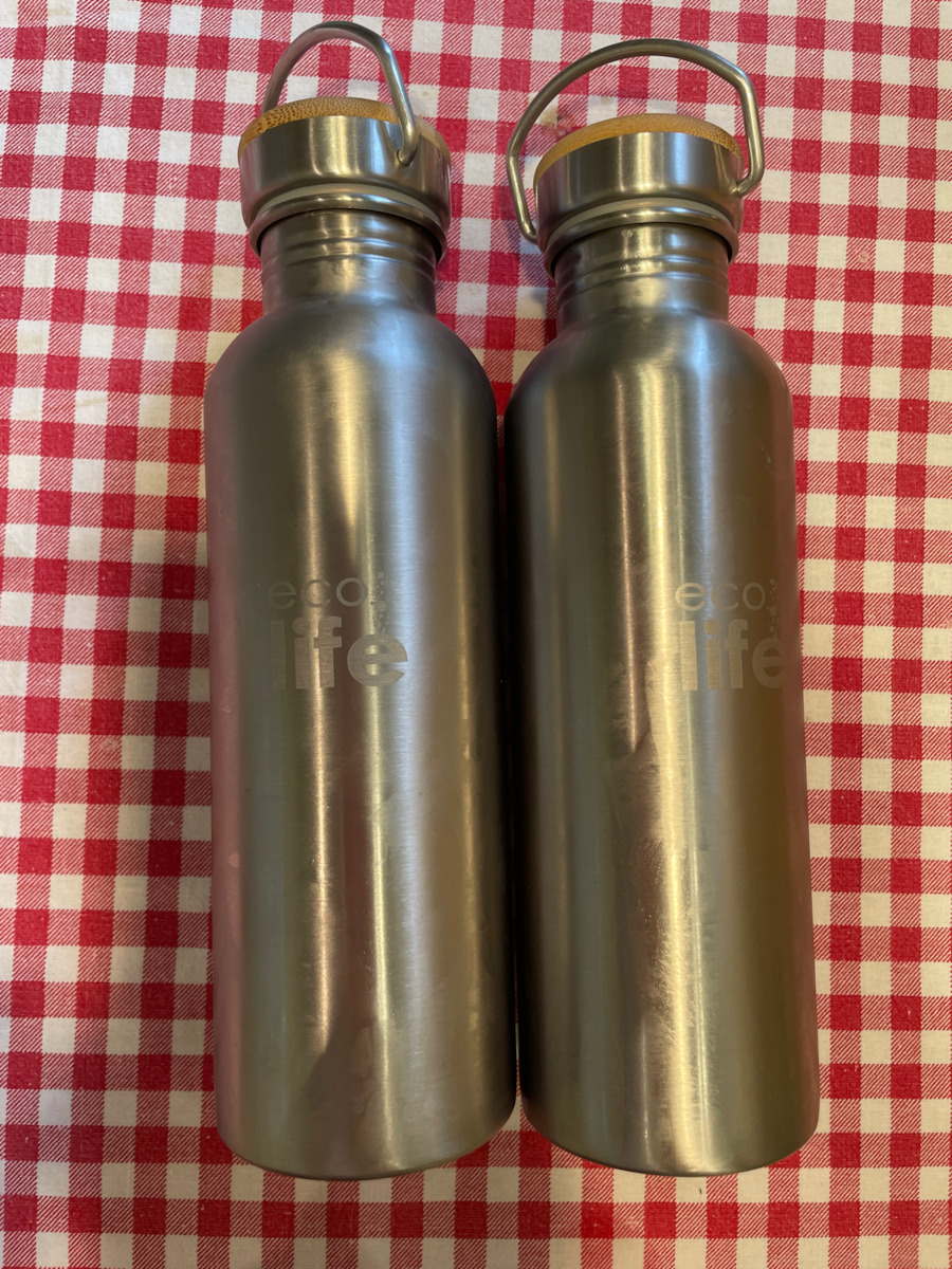 Ecolife Bamboo Ανοξείδωτο Παγούρι 750ml Ασημί