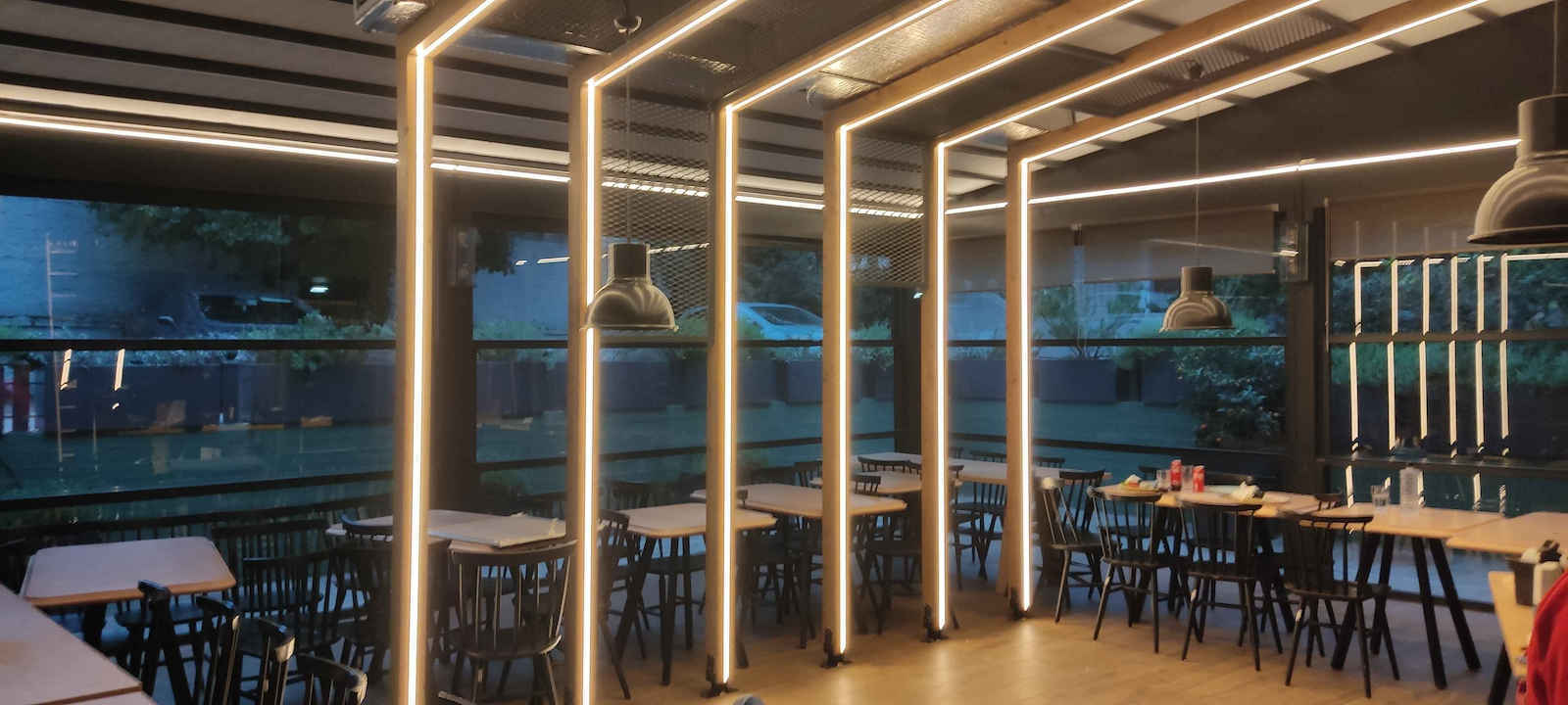 Evivak În aer liber Profil din Aluminiu pentru Bandă LED cu Transparent Acoperire 200x1.6x0.6cm.