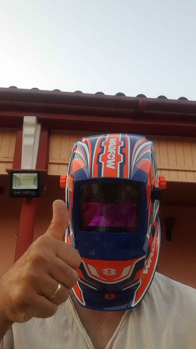 Wadfow Welding Helmet with 93x43mm Visual Field Blue