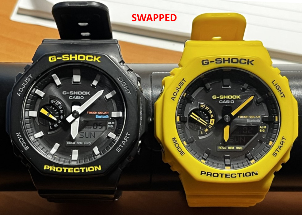 Casio G-Shock Ανδρικό Ρολόι 45.5mm Χρονογράφος Μπαταρίας με Κίτρινο Καουτσούκ Λουράκι