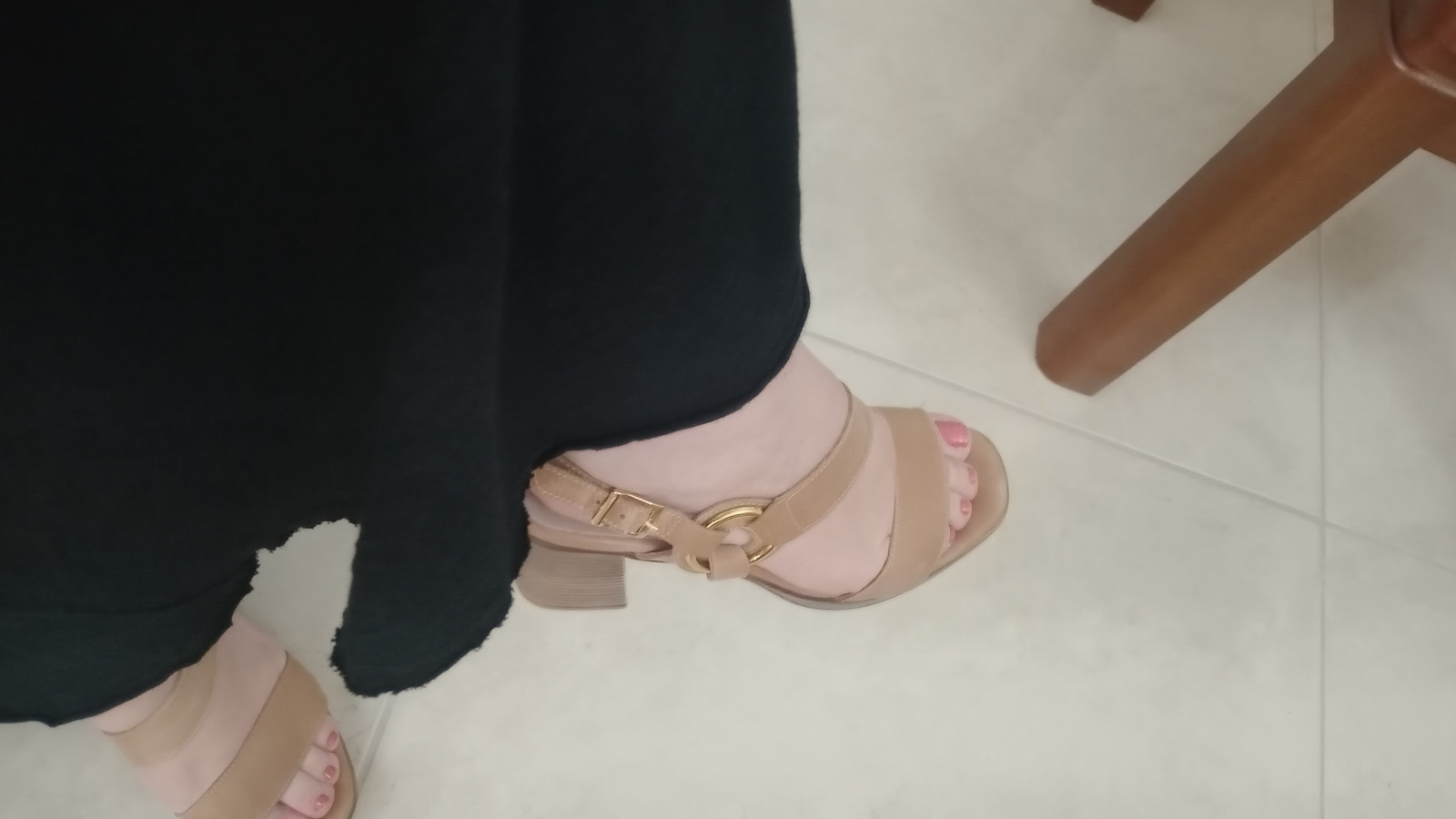 Leder Sandalen Beige