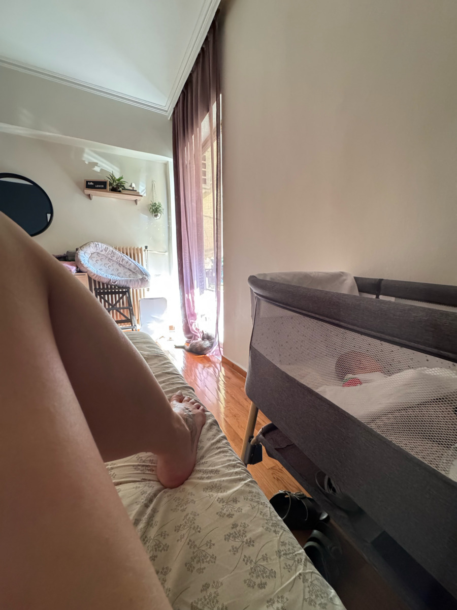 Lorelli Cradle with Mattress, Side Opening, and Wheels Gray