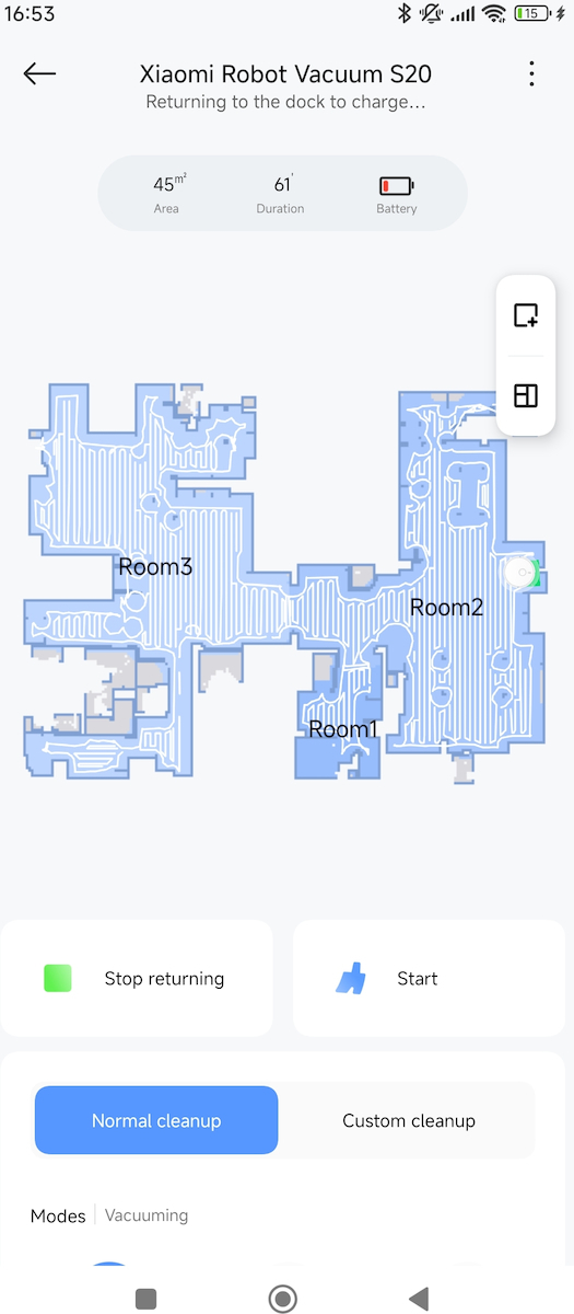 Xiaomi S20 Robot Vacuum Cleaner with Laser Mapping & 5000Pa Suction Power White