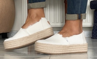 Valencia Platform Women's Espadrilles White
