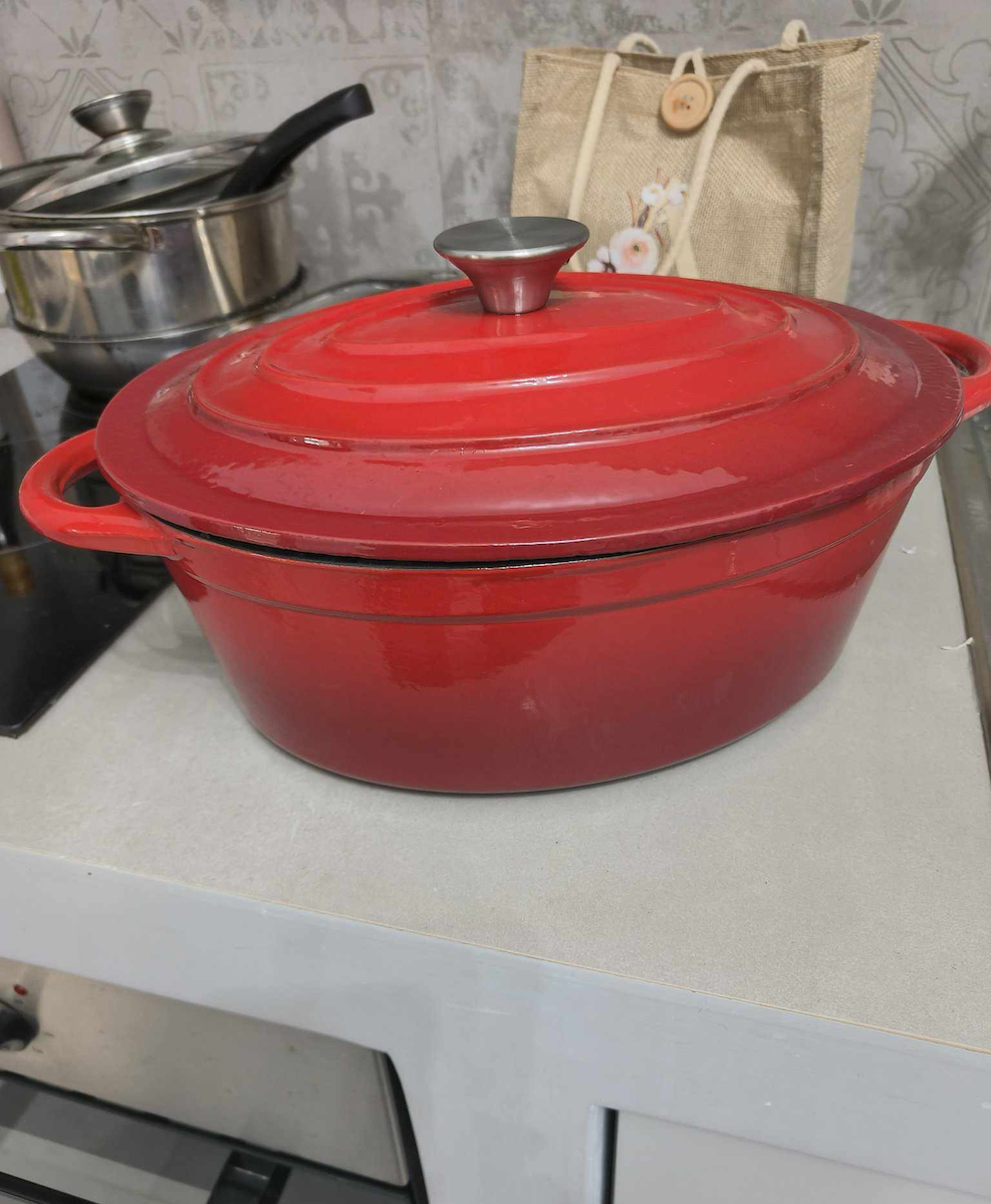 Estia Dutch Oven Oval Cast Iron Red 30cm 1pcs