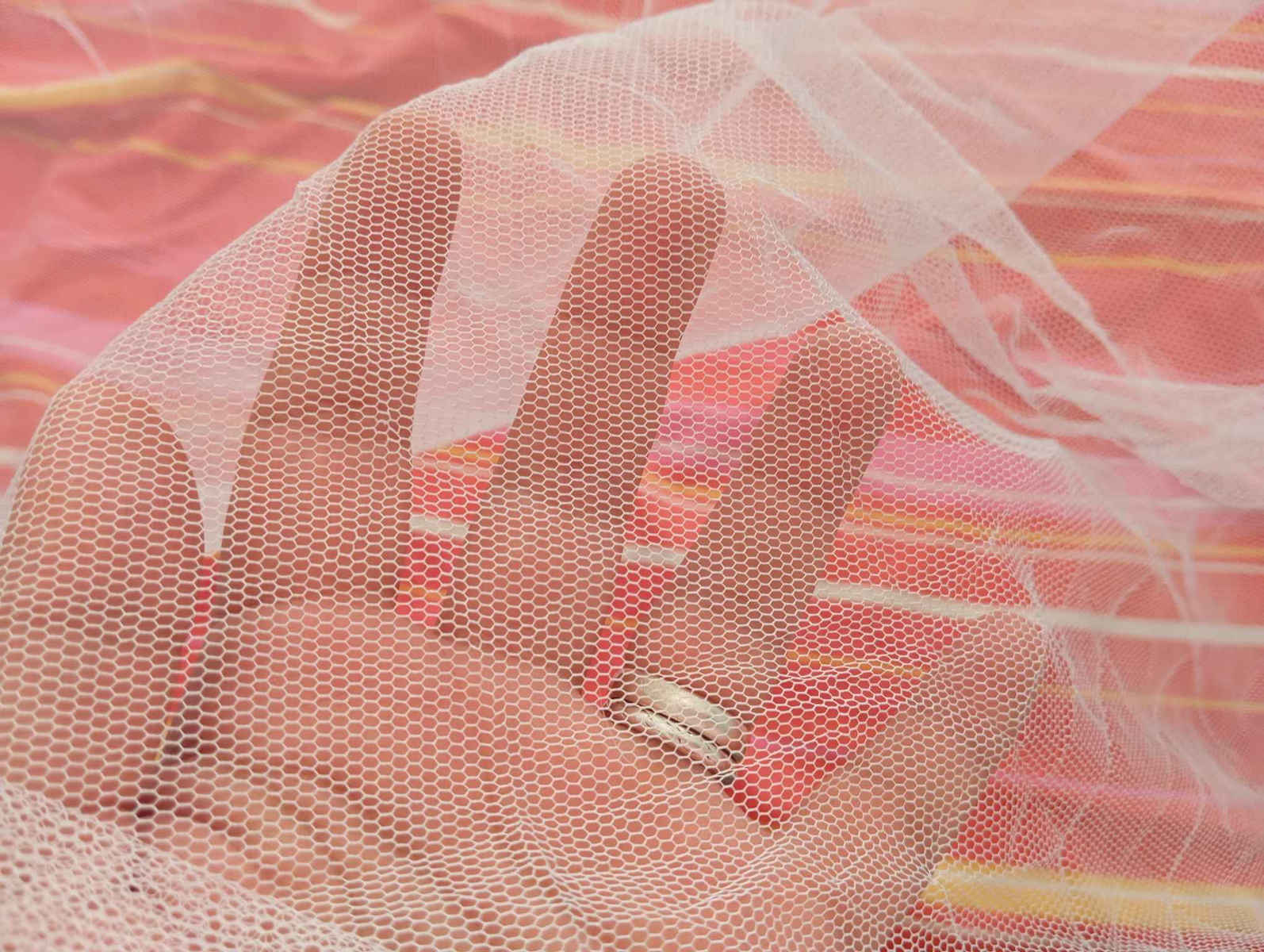 Mosquito Net Bed Canopy Against Mosquitoes White Mesh 180x190x200 Cm