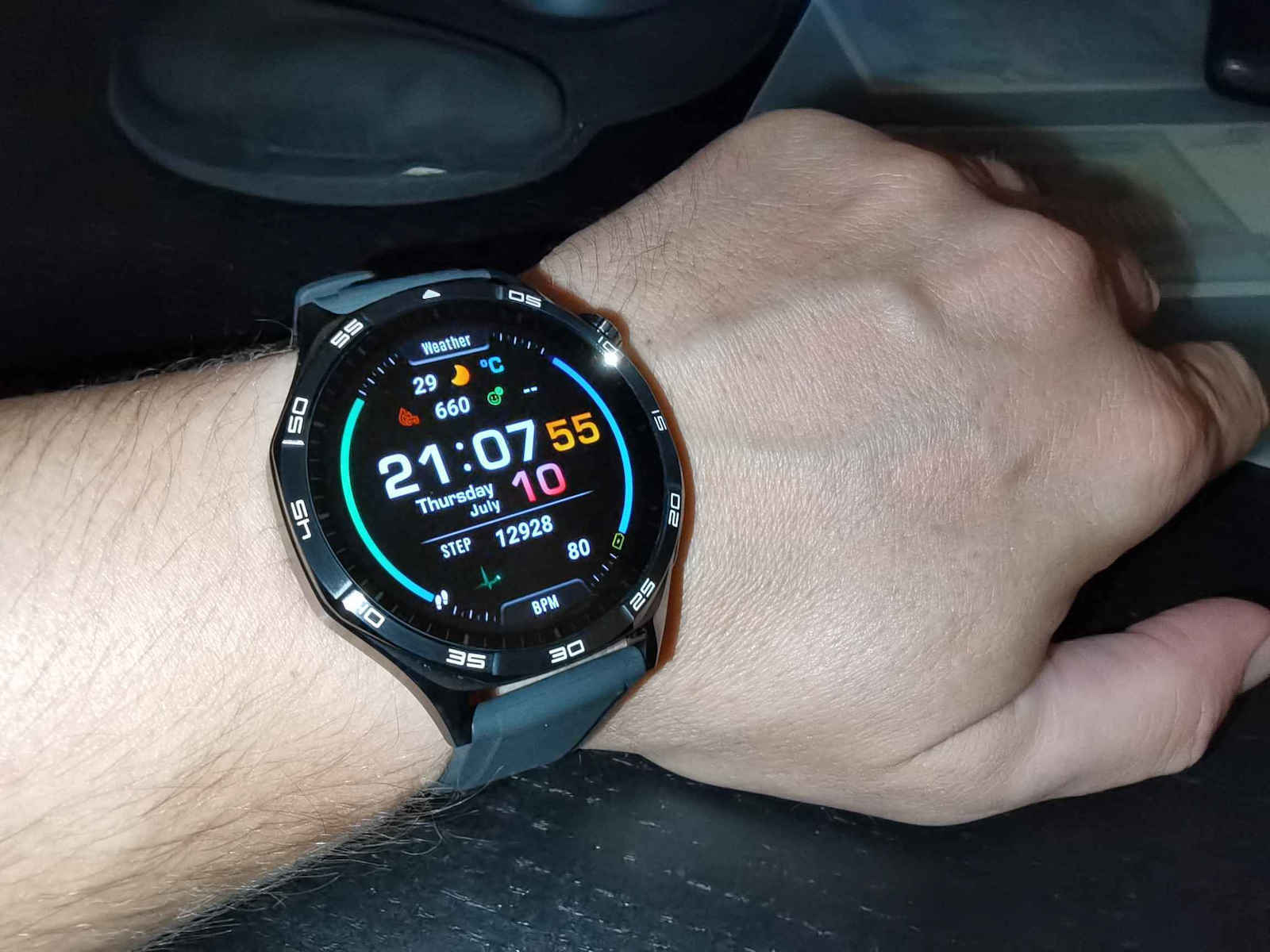 Huawei Watch GT 5 Stainless Steel 46mm Αδιάβροχο με Παλμογράφο (Μπλε)