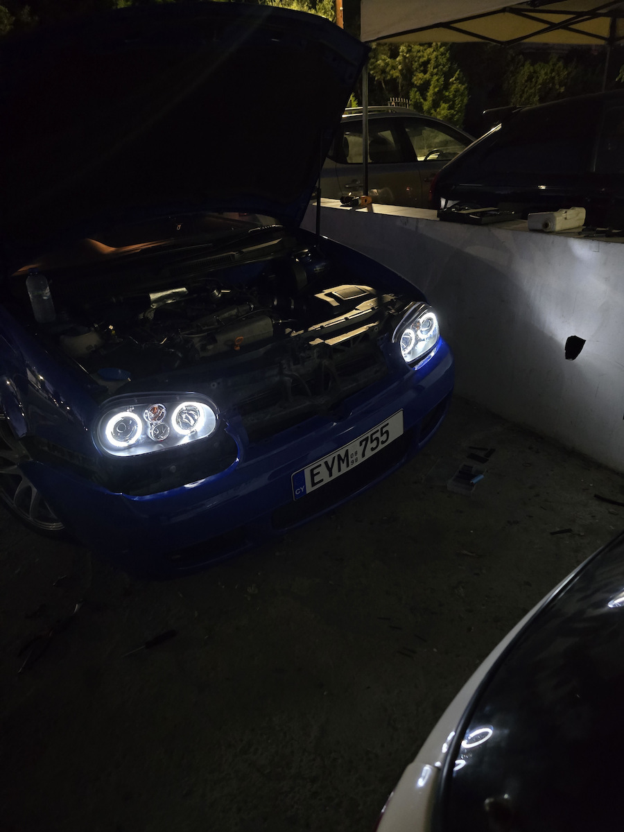 Sonar Front Lights Angel Eyes for Volkswagen Golf 4 with H1 lamps 1997-20 2pcs