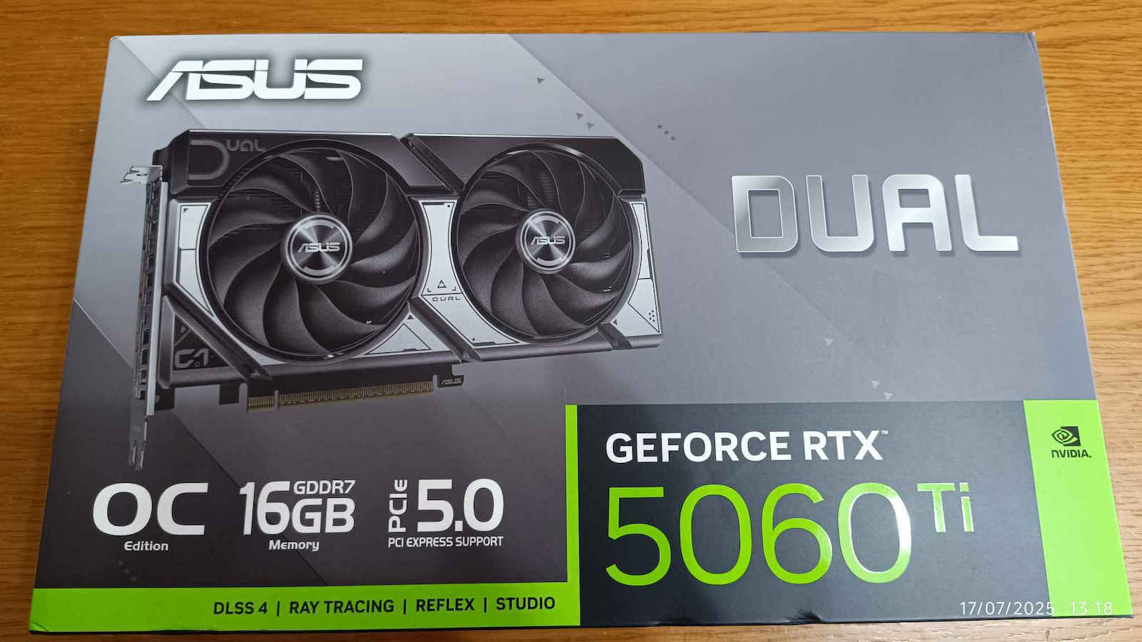 Asus GeForce RTX 5060 Ti 8GB GDDR7 Двоен OC Видеокарта