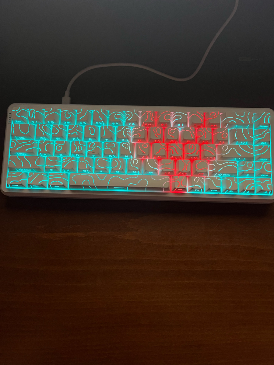 Ajazz AK680 Max Gaming Μηχανικό Πληκτρολόγιο 65% με Magnetic διακόπτες και RGB φωτισμό (Αγγλικό US) Γκρι
