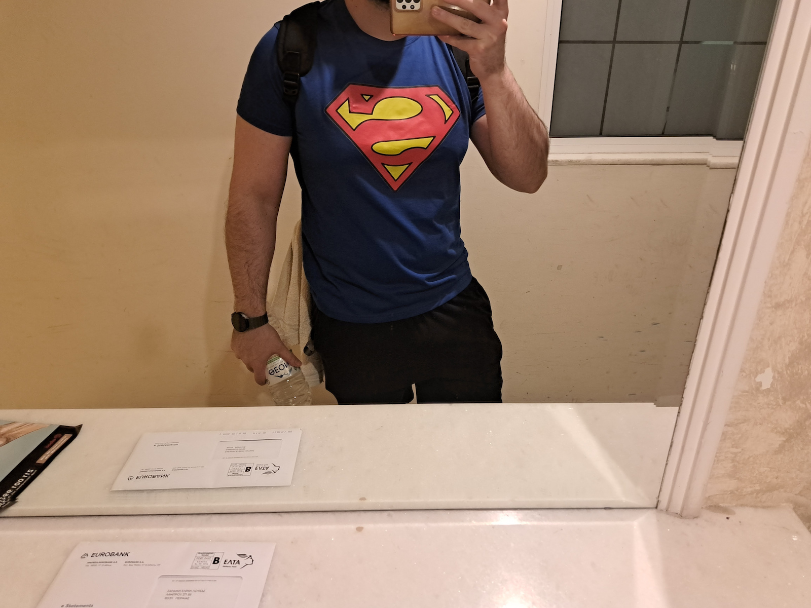 Yurban Logo Classic T-shirt Superman Blau HSUPTS1240-COBALT
