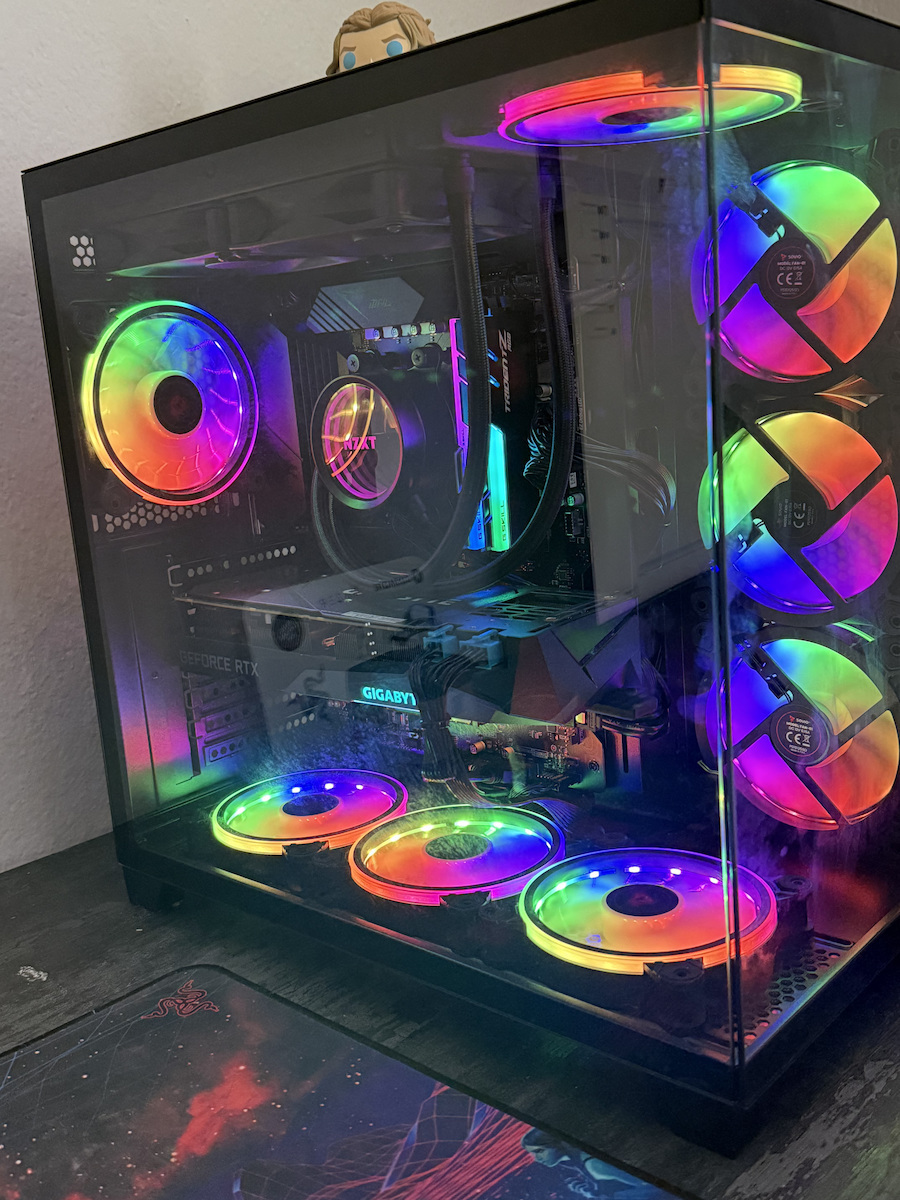 1STPLAYER Megaview MV8-TP Gaming Midi Tower Κουτί Υπολογιστή με Πλαϊνό Παράθυρο Μαύρο