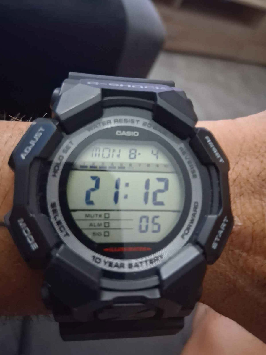 Casio G-shock Ψηφιακό Ανδρικό Ρολόι Χρονογράφος Μπαταρίας με Μαύρο Καουτσούκ Λουράκι