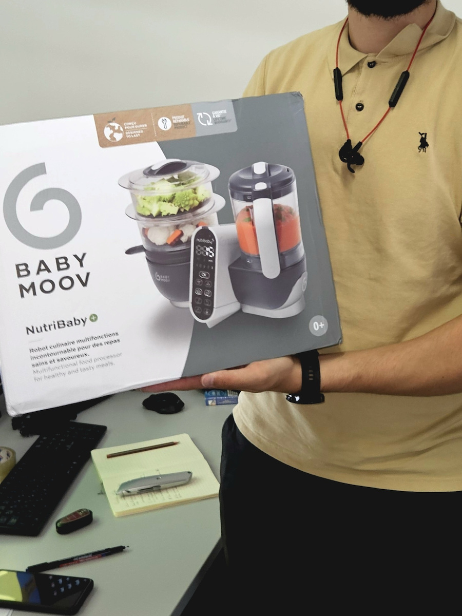 Babymoov Food Steamer with Blender with 2 Steaming Decks 2.2lt