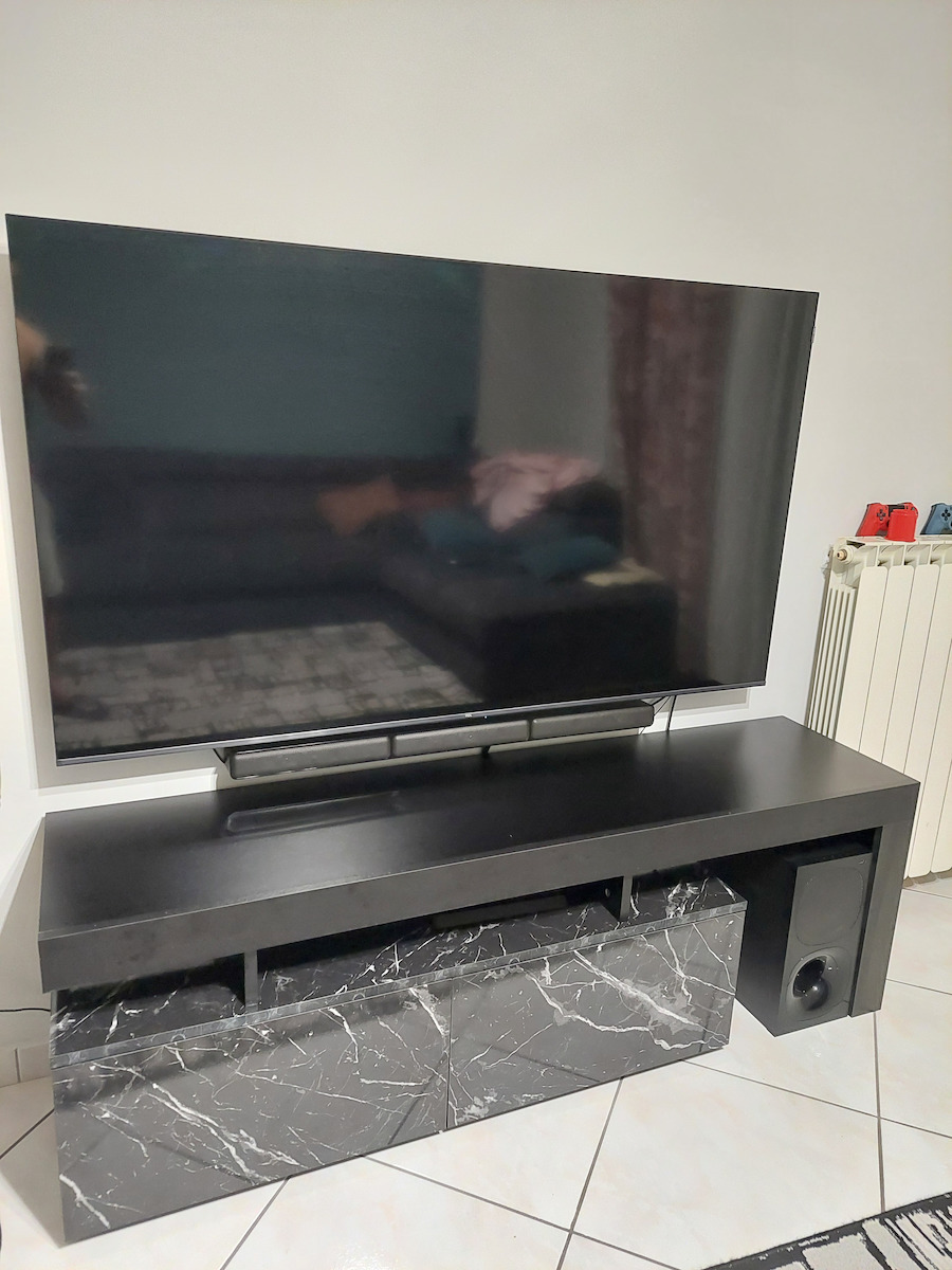 TV Stand Acnes White - Sapphire Oak M160xD40xH53cm
