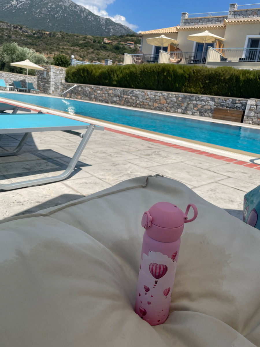 Estia Wonder Bottle Save The Aegean Kids Water Bottle Thermos Stainless Steel with Straw Non Spill 350ml