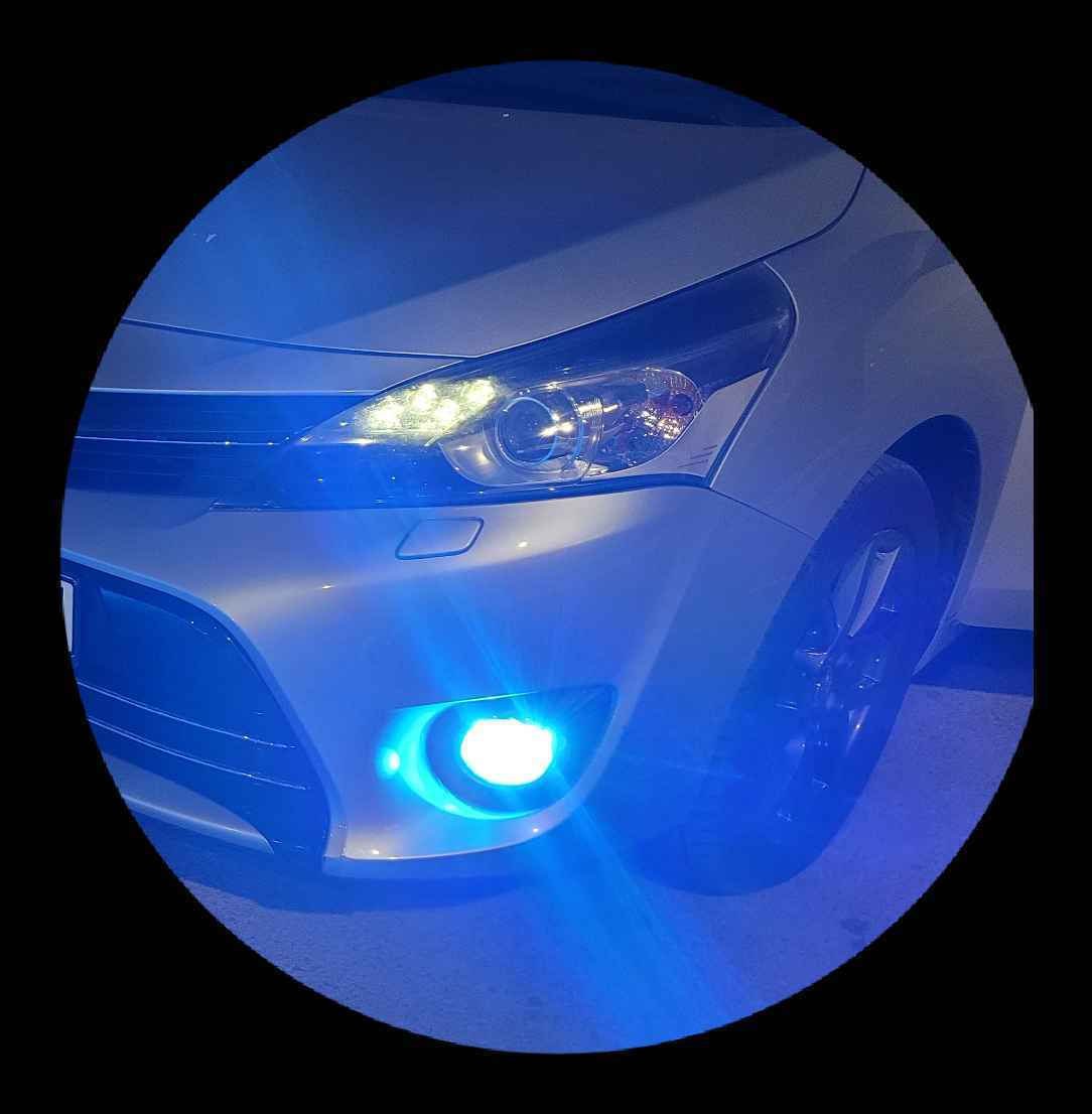 Photon Lamps Car H11 / H1 / H8 / H9 / H16 LED Blue 12-24V 2pcs