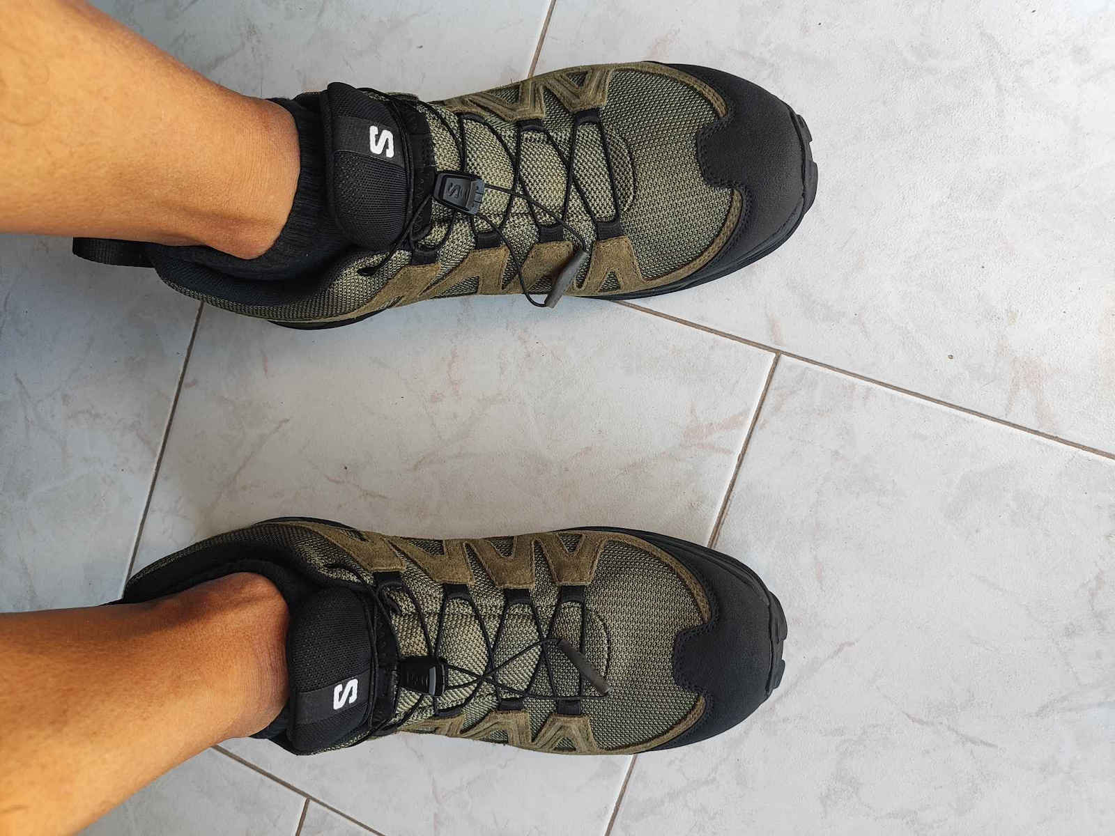 Salomon X Ward GTX Men's Waterproof Hiking Shoes with Gore-Tex Membrane Deep Lichen Green Black Olive Night