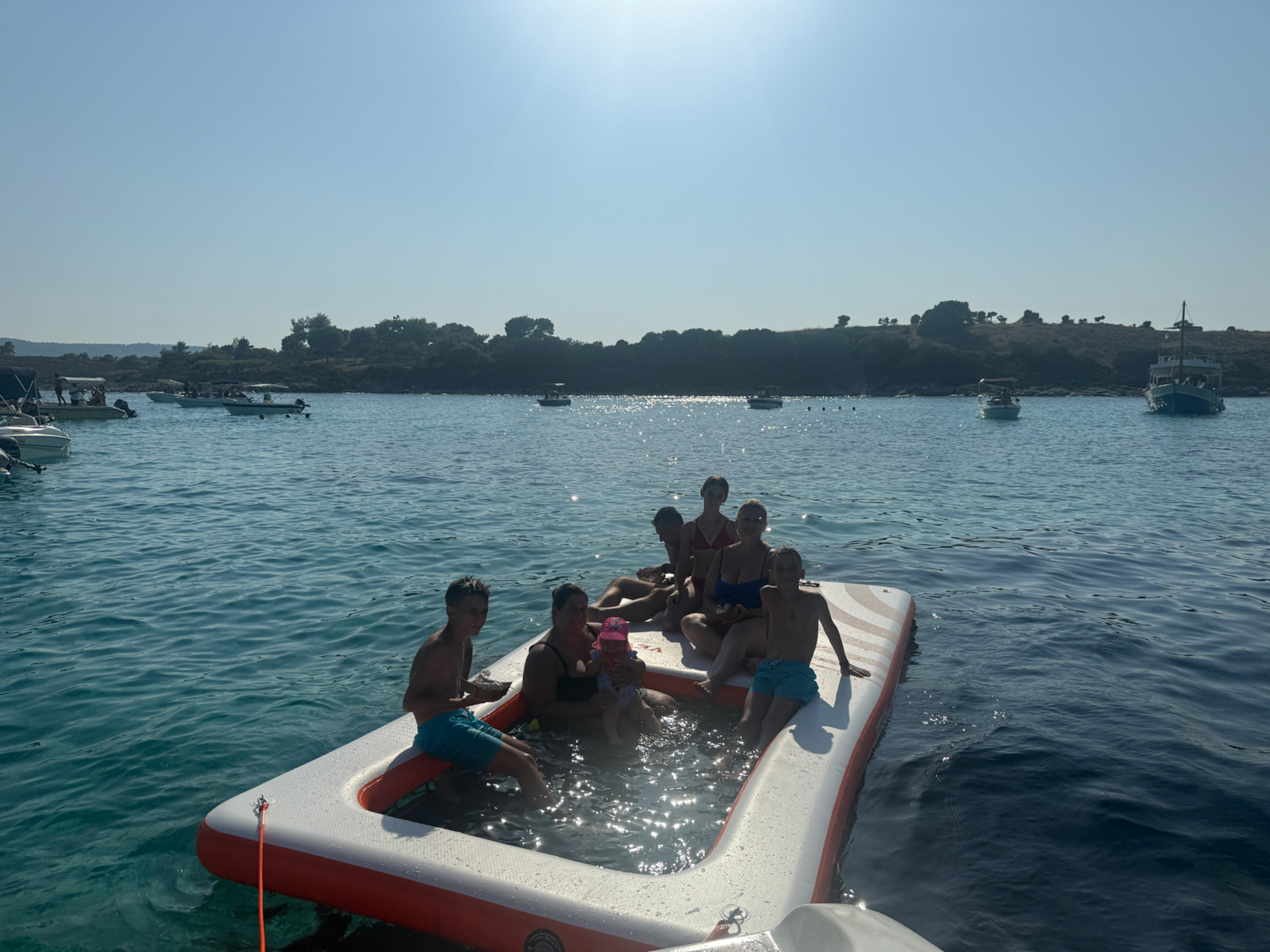 Inflatable Floating Platform with Ladder and Pump 4.57 X 1.98 M Vevor Cqft15x65bjhlfcw3v0