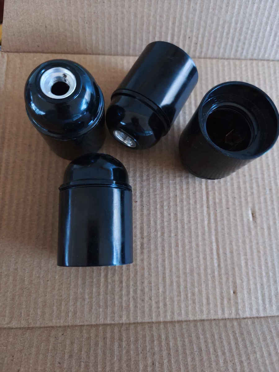 Adeleq Dulie Alimentare cu Soclu E27 în culoarea Negru Set 1buc 16-111