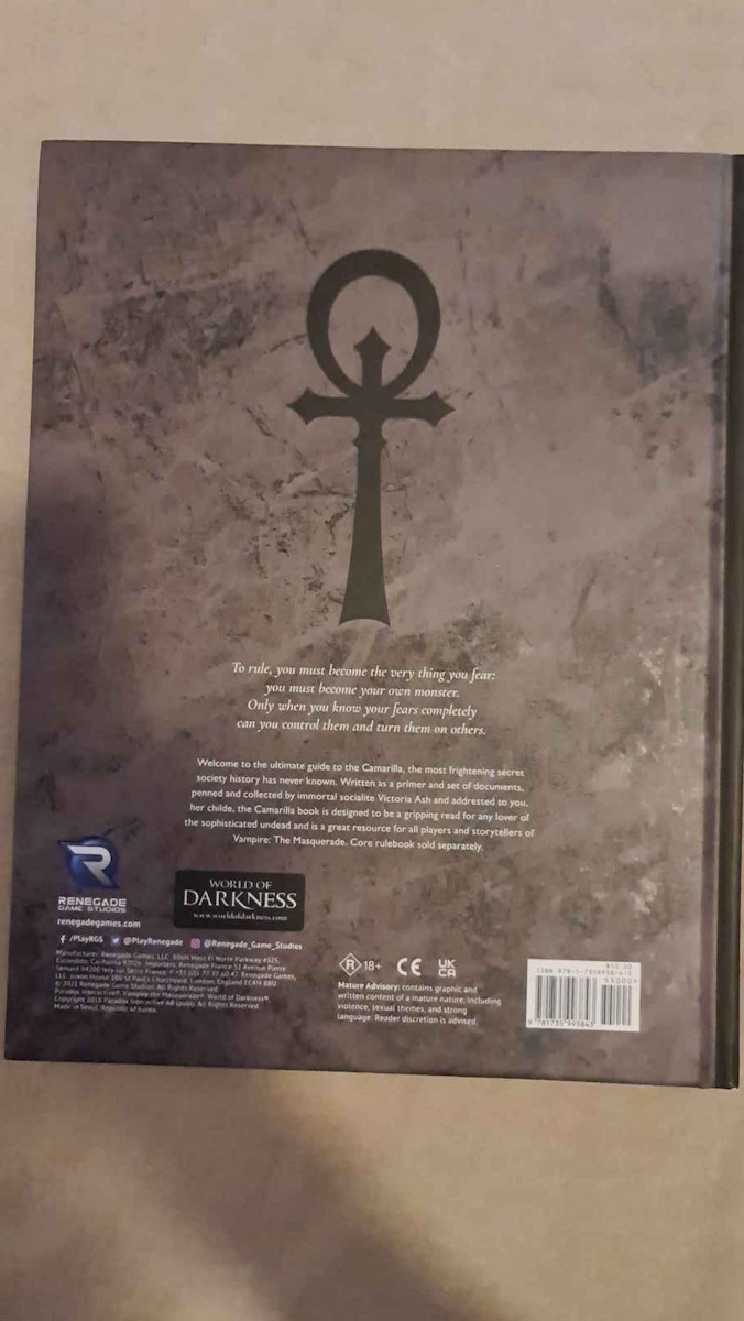 Vampire Masquerade Rpg Camarilla Source Book