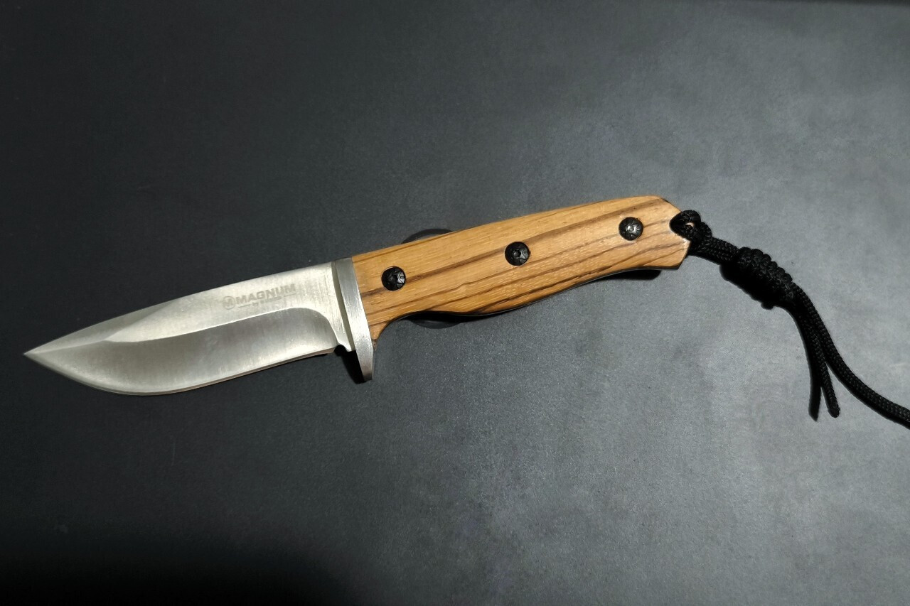 Boker Magnum Zebra Drop Cuțit Maro în Husă Din Piele