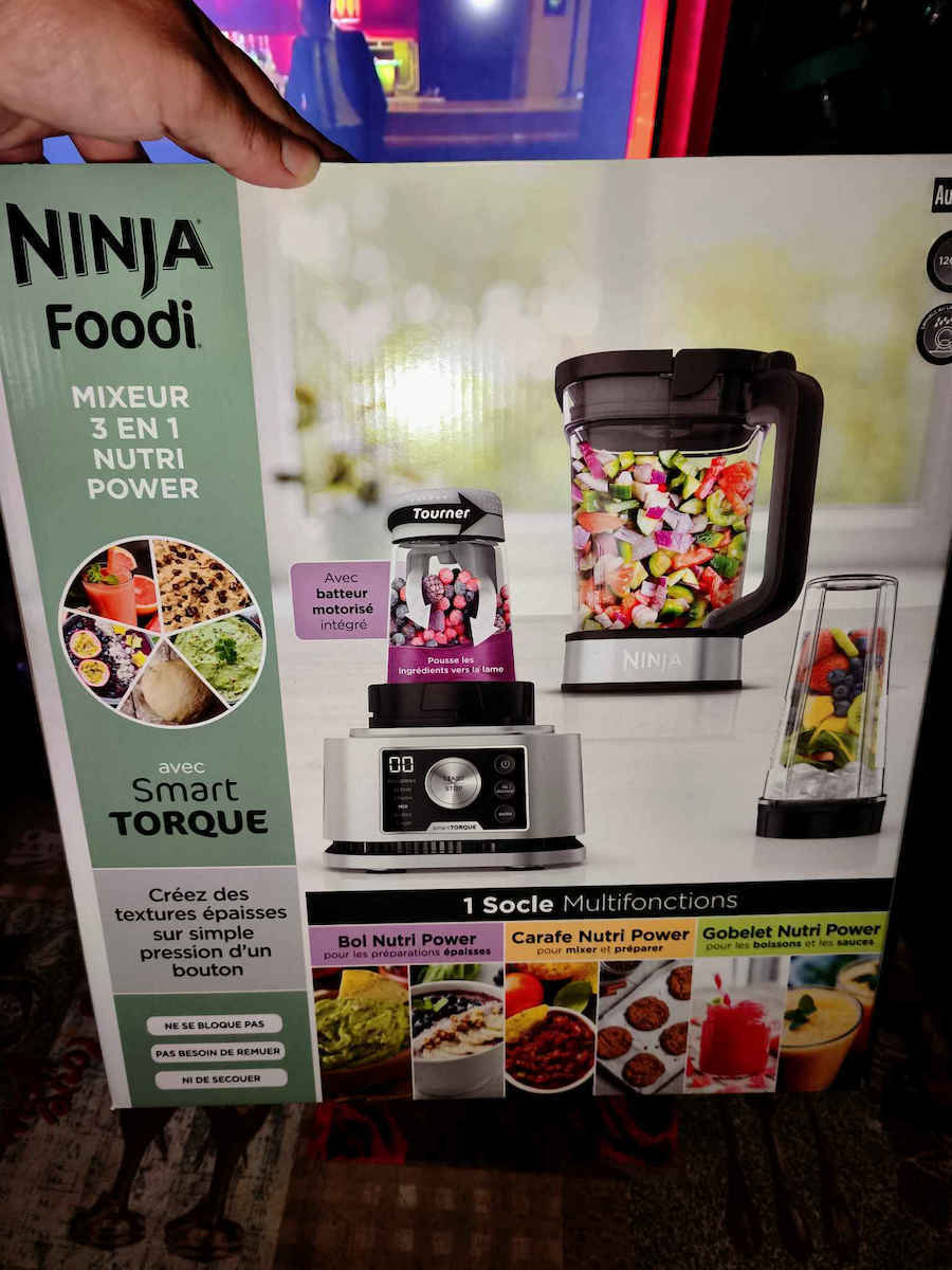 Ninja Foodi Power Nutri Μπλέντερ με Πλαστική Κανάτα 2.1 lt 1200W Silver