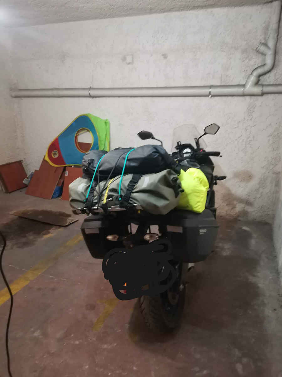 Motowolf Motorcycle Tail Bag Waterproof 66L Black/Yellow