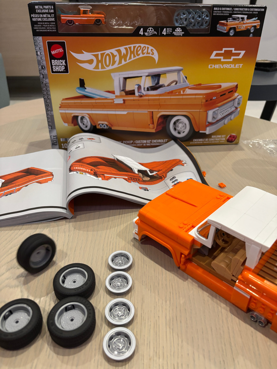 Mattel Brick Shop Building Blocks Custom 62 Chevy Pickup for Ages 10+ 858 Pieces