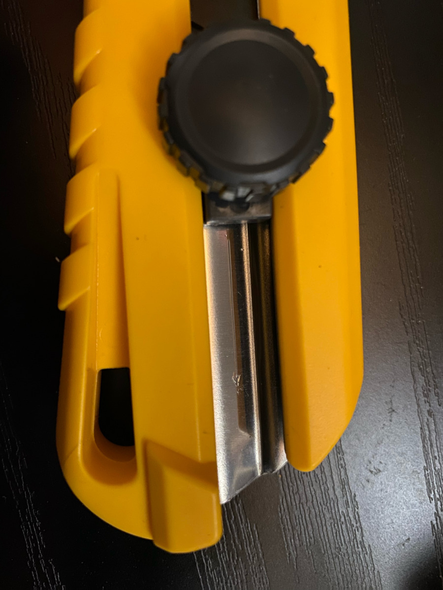 KDS Folding Knife Security with Blade Width 25mm Yellow