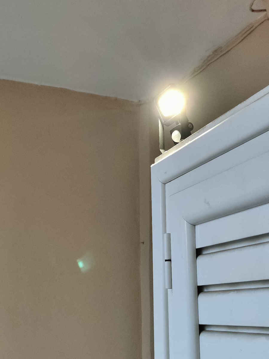 Powertech Waterproof LED Flood Light 10W Natural White 4000K With Motion Sensor IP65