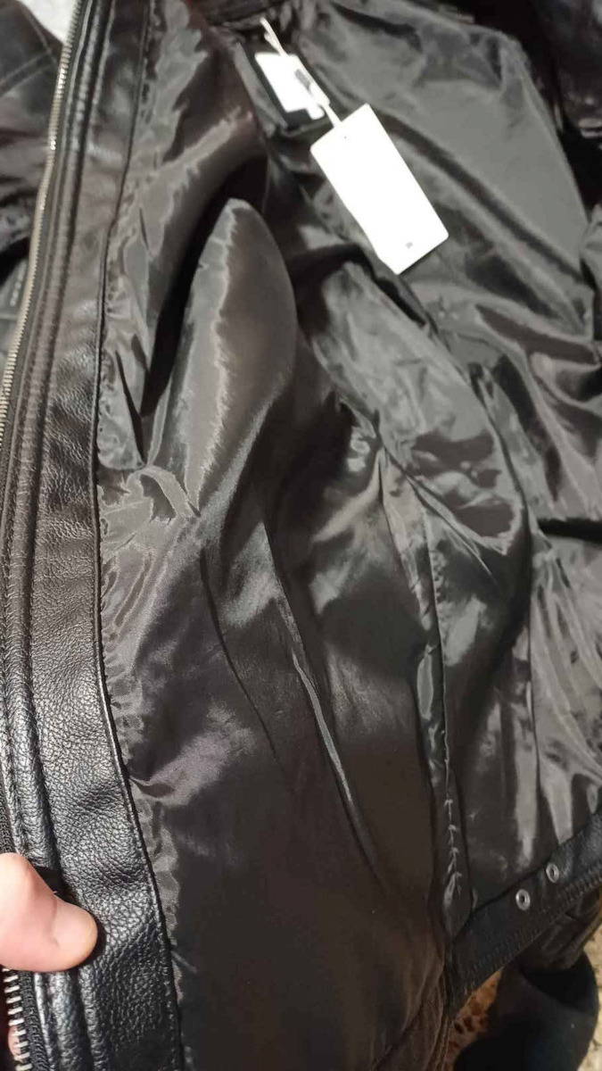 Faux Leather Jacket Biker Black / PU
