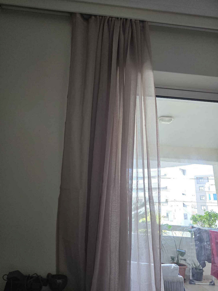 Nef-Nef Homeware Shower Shower Curtain Fabric with Hooks 180x200cm Grey 023859
