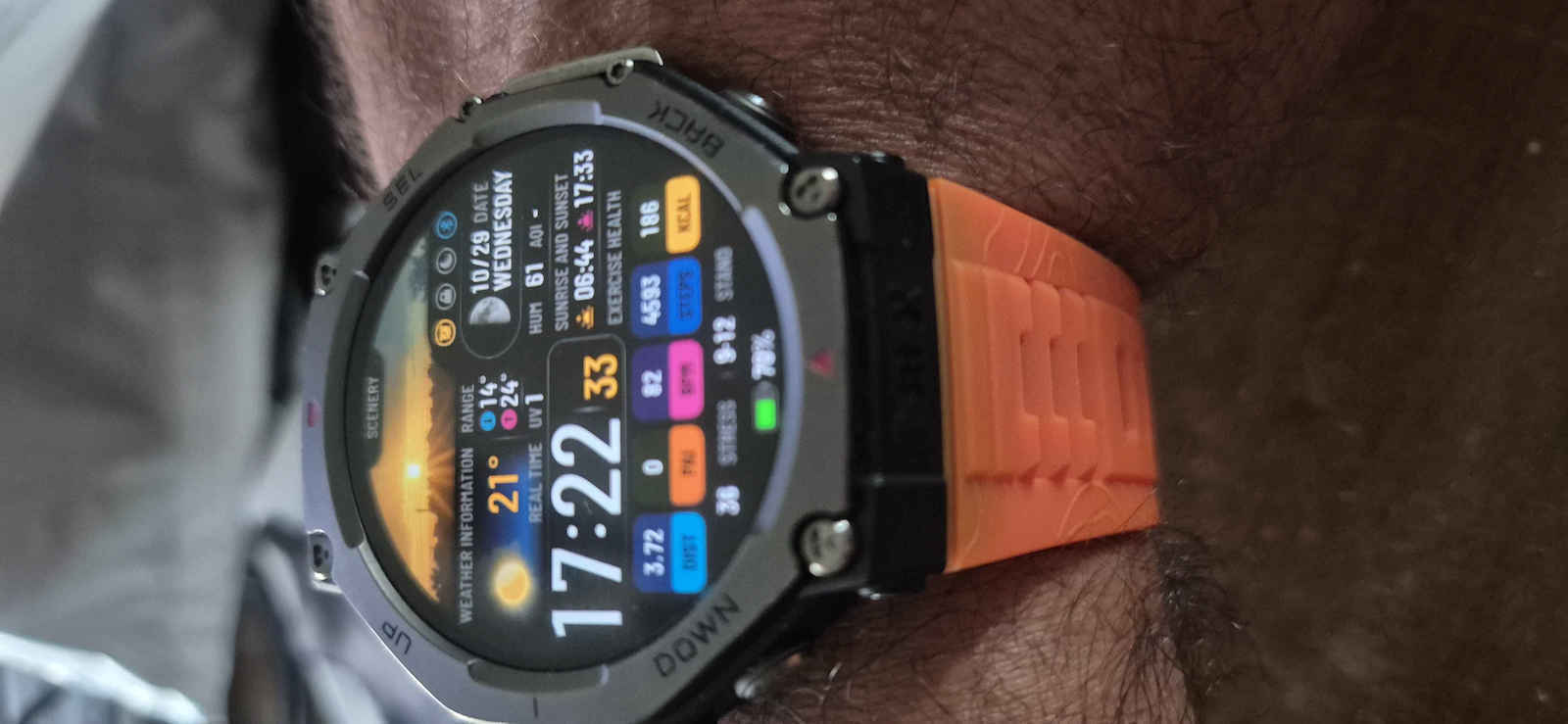 Curea din silicon respirabilă Xiaomi Amazfit T-rex 3 Portocaliu OEM