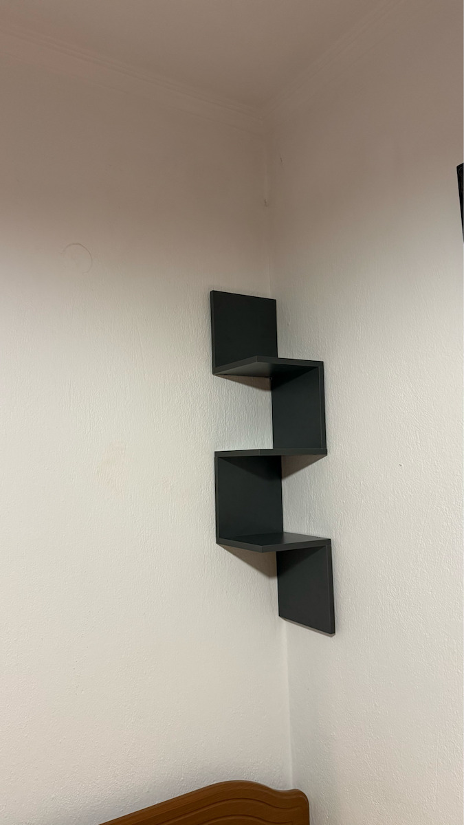 Γωνιακό Ράφι Τοίχου Insta Λευκό 25x25x105.5εκ.