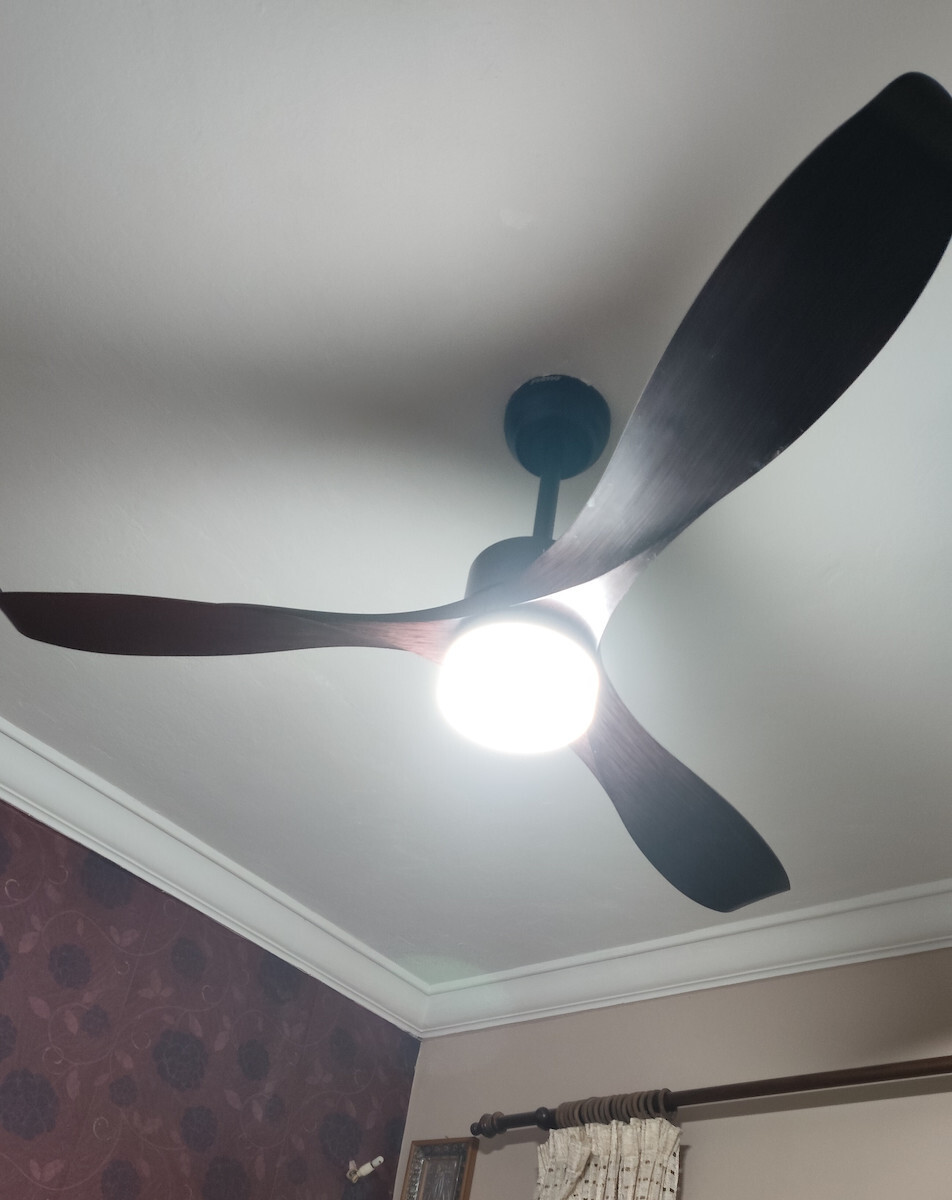 GRC Tech Ανεμιστήρας Οροφής 132cm με Φως Καφέ / Μαύρος
