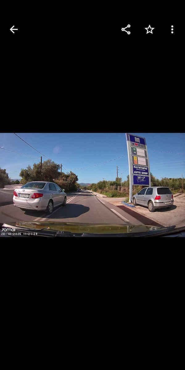 70Mai 1296P Windshield Car DVR with Adhesive Tape
