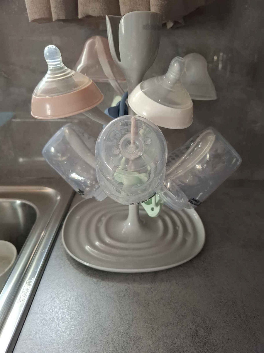 Kikka Boo Drying Rack for 8 Baby Bottles Green Tulip
