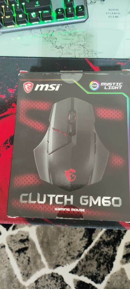 MSI Clutch GM60 RGB Gaming Ποντίκι 10800 DPI Μαύρο