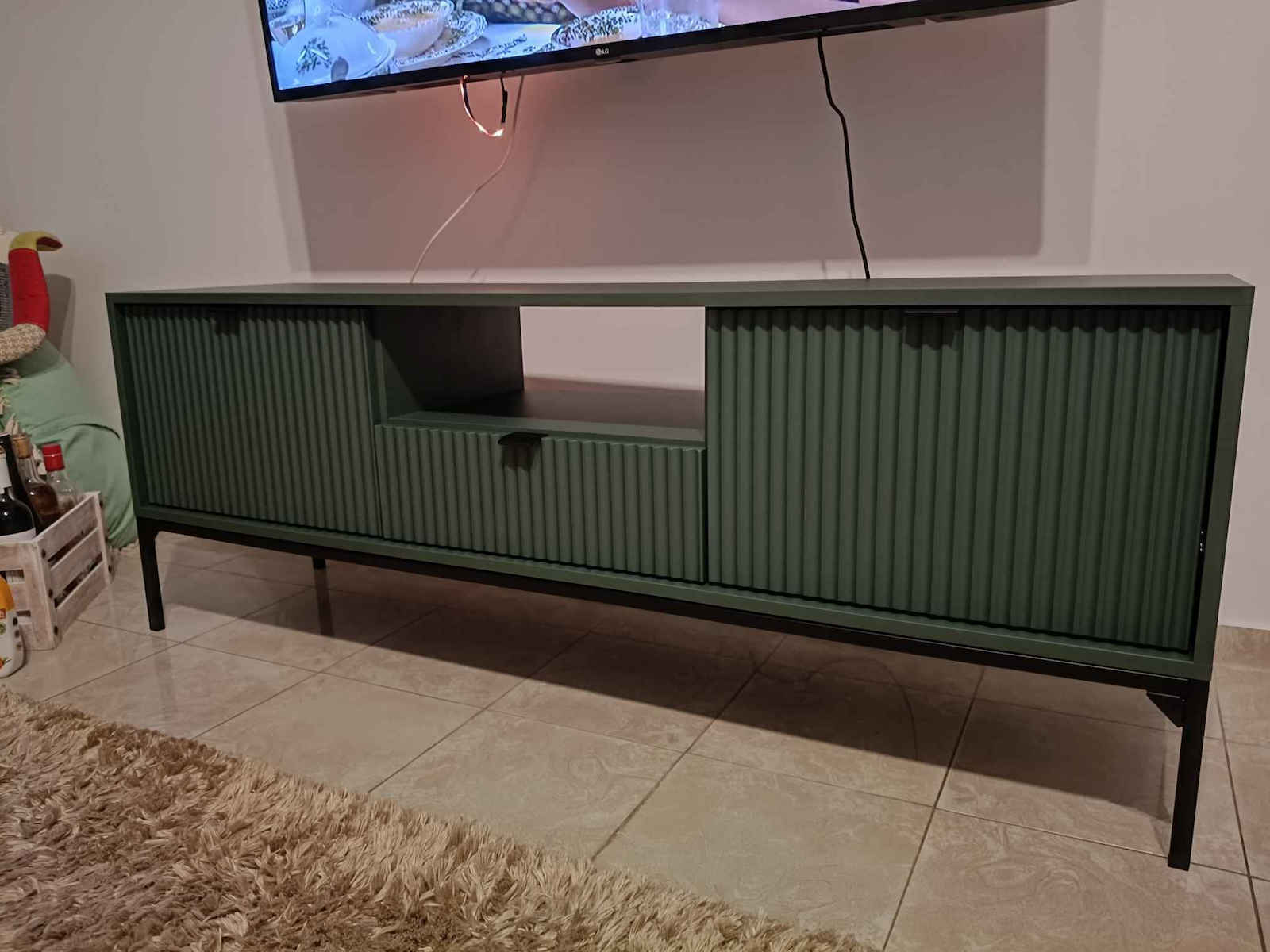 TV Stand Nova Green / Anthracite L154xD56xH39cm